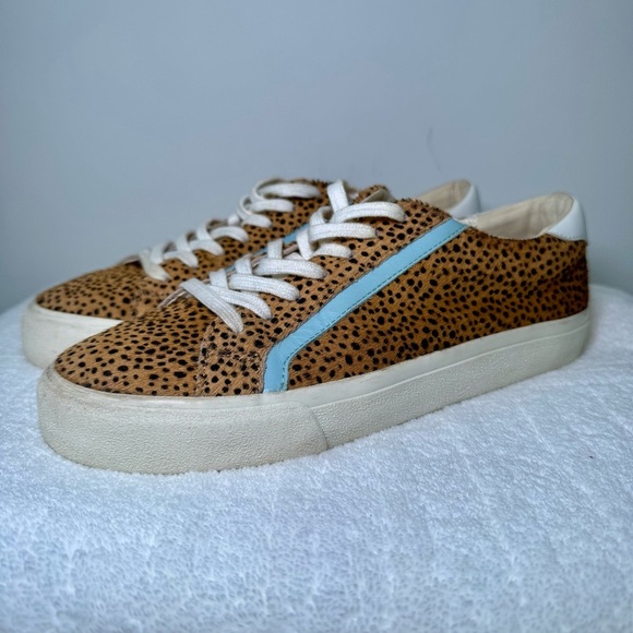 Madewell Sidewalk Low-Top Sneakers in Spotted‎ Calf Hair Faraway Sky Multi 9.5 - Picture 5 of 9